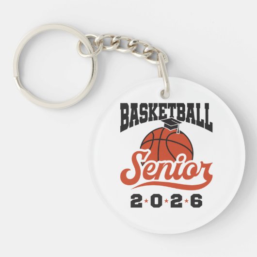 Basketbal Afstuderende 2026 Sleutelhanger (Voorkant)