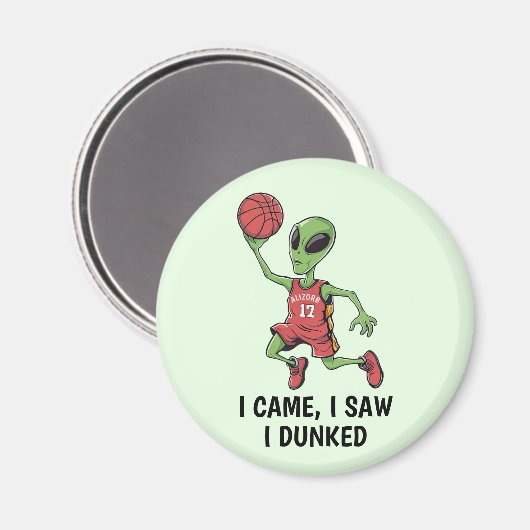 Basketbal Alien Magneet (Voorkant / Achterkant)