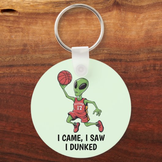 Basketbal Alien Sleutelhanger (Voorkant)