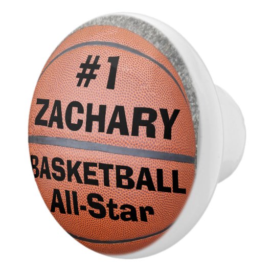 Basketbal All Star Naam Keramische Knop (Rechts)