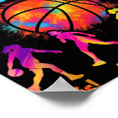 Basketbal Alle  meisjes lopen zo voor WOM Poster (Hoek)