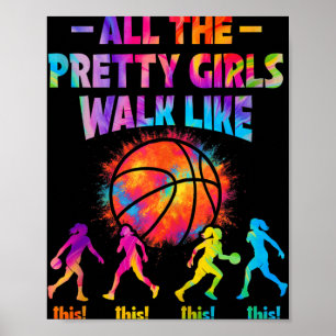Basketbal Alle  meisjes lopen zo voor WOM Poster