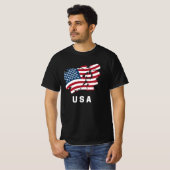 Basketbal Amerikaanse vlag 2021 T-shirt (Voorkant volledig)