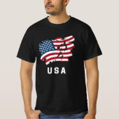 Basketbal Amerikaanse vlag 2021 T-shirt (Voorkant)