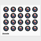 Basketbal Art Poster Graphic Ronde Sticker (Vel)