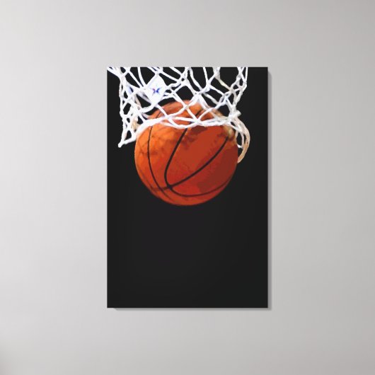 Basketbal Artwork Verpakt Canvas - 3 Canvases Set (Voorkant)
