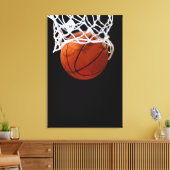 Basketbal Artwork Verpakt Canvas - 3 Canvases Set Afdruk (Insitu (Woonkamer))