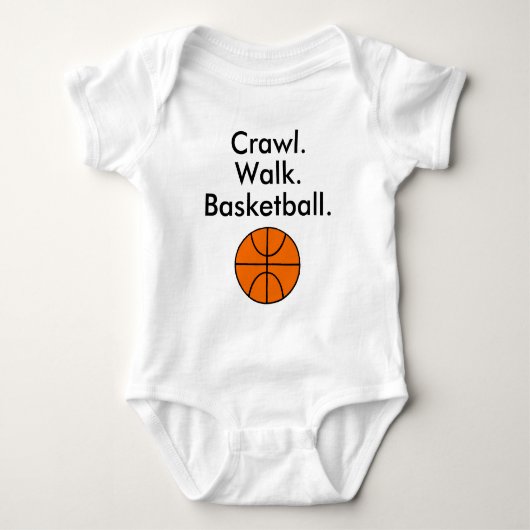 Basketbal Baby Body Romper (Voorkant)