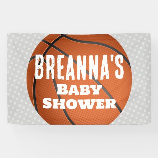 Basketbal Baby Party Spandoek (Horizontaal)