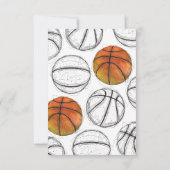 Basketbal Baby shower dank u kaarten (Achterkant)