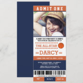 Basketbal Baby Shower Feest Uitnodigingen (Voorkant / Achterkant)