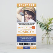 Basketbal Baby Shower Feest Uitnodigingen (Staand voorkant)