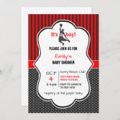 Basketbal Baby shower Invitation Kaart (Voorkant / Achterkant)