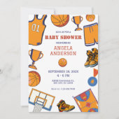 Basketbal baby shower kaart (Voorkant)
