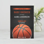 Basketbal Baby shower Kaart (Staand voorkant)