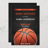 Basketbal Baby shower Kaart (Voorkant / Achterkant)