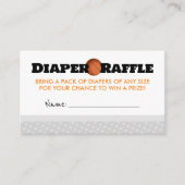 Basketbal Baby shower Luier Raffle Insert Kaarten (Voorkant)
