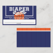 Basketbal Baby shower Luier Raffle Tickets Informatiekaartje (Voorkant / Achterkant)