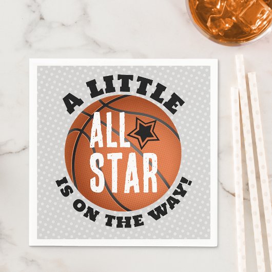 Basketbal Baby shower papier Servet