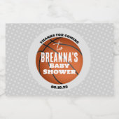 Basketbal Baby shower Party Likeurfles Etiket (Enkel label)