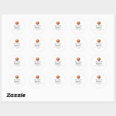 Basketbal Baby Shower Stickers (Vel)