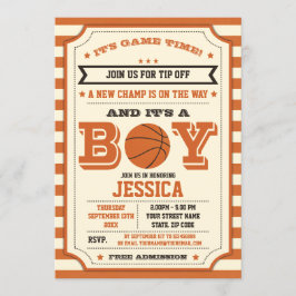 Basketbal Baby Shower Ticket Uitnodiging