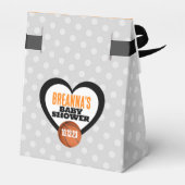 Basketbal Baby shower Treat Bedankdoosjes (Achterkant)