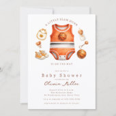 Basketbal Baby Shower Uitnodiging (Voorkant)