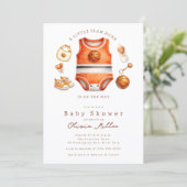 Basketbal Baby Shower Uitnodiging (Staand voorkant)