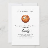 Basketbal Baby Shower Uitnodiging  (Voorkant)