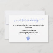 Basketbal Baby shower waslijn register Kaart (Achterkant)