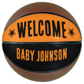 Basketbal Baby shower welkom handtekening Keepsake (Voorkant)