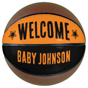Basketbal Baby shower welkom handtekening Keepsake