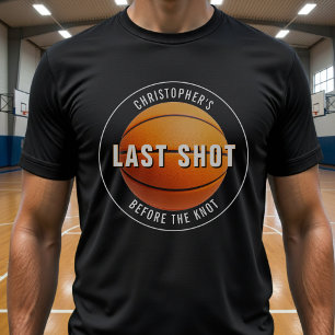 Basketbal Bachelor Party Laatste Shot Voor het Huw T-shirt