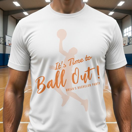 Basketbal Bachelor Party Tijd om uit te pakken T-shirt