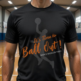 Basketbal Bachelorfeest Tijd om te Ballen T-shirt