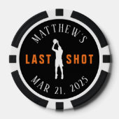 Basketbal Bachelorparty Laatste Schot Poker Chips (Voorkant)