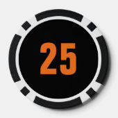 Basketbal Bachelorparty Laatste Schot Poker Chips (Achterkant)