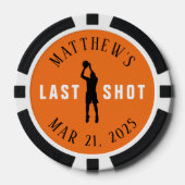Basketbal Bachelorparty Laatste Schot Poker Chips (Voorkant)