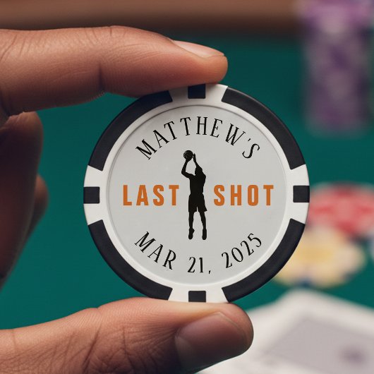 Basketbal Bachelorparty Laatste Schot Poker Chips