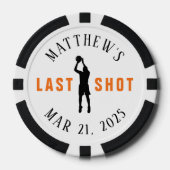Basketbal Bachelorparty Laatste Schot Poker Chips (Voorkant)