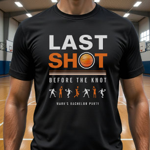 Basketbal Bachelorparty Laatste Shot Oranje & Zwar T-shirt