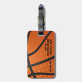 Basketbal Bagagelabel (Achterkant verticaal)