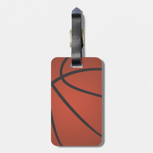 basketbal bagagelabel (Achterkant verticaal)