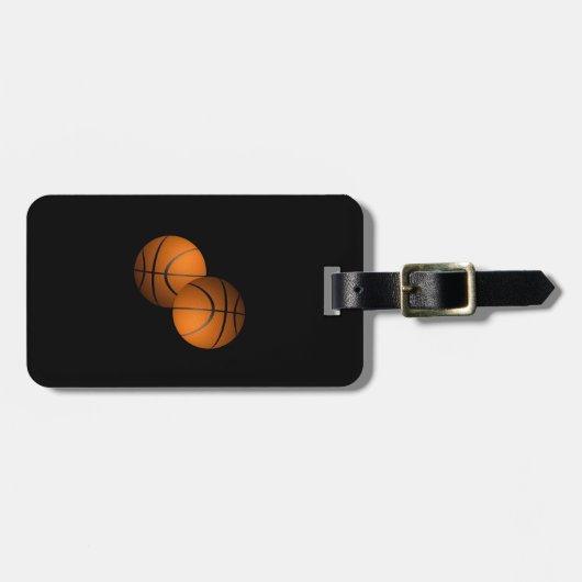 Basketbal Bagagelabel (Voorkant horizontaal)