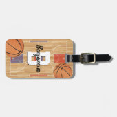 Basketbal Bagagelabel (Voorkant horizontaal)