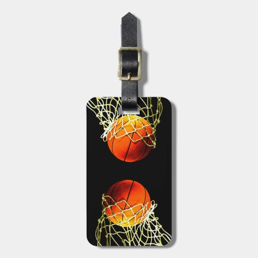 Basketbal Bagagelabels (Voorkant verticaal)