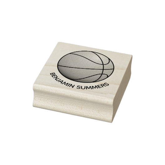 Basketbal Bal Aangepaste Naam Rubberstempel (Stempel)