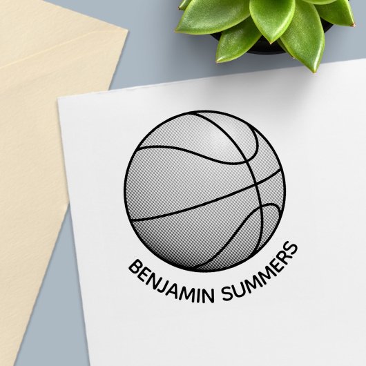 Basketbal Bal Aangepaste Naam Zelfinktende Stempel