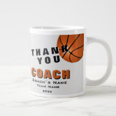 Basketbal Bal Dank je Coach  Grote Koffiekop (Rechts)